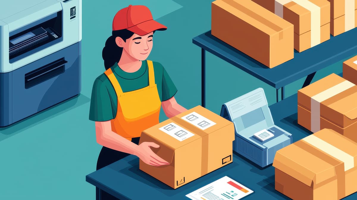 Freight booking and label printing